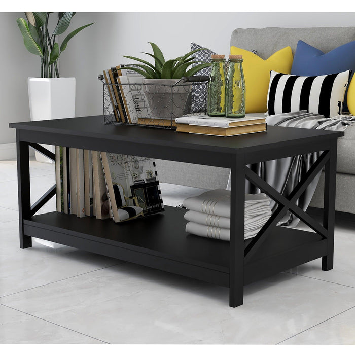 Coffee Table Oxford End Table-Black Color