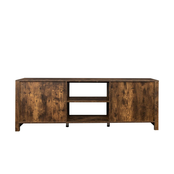 Farmhouse TV Stand,  Wood Entertainment Center Media Console withStorage