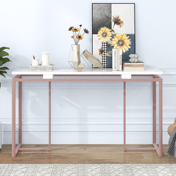 63''Modern Console Table, Extra Long Entryway Table with Metal Frame for Entryway, Hallway, Living Room, Foyer, Corridor, Office