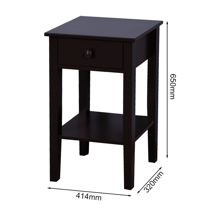 Brown Bathroom Floor-standingStorage Table with a Drawer