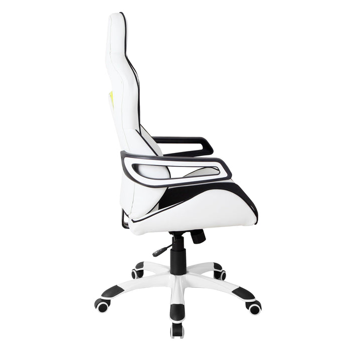 Techni Mobili Ergonomic Essential Racing Style Home & Office Chair, White