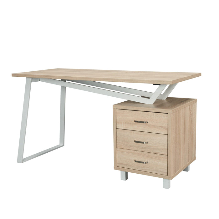 Techni MobiliModern Design Computer Desk withStorage, Sand