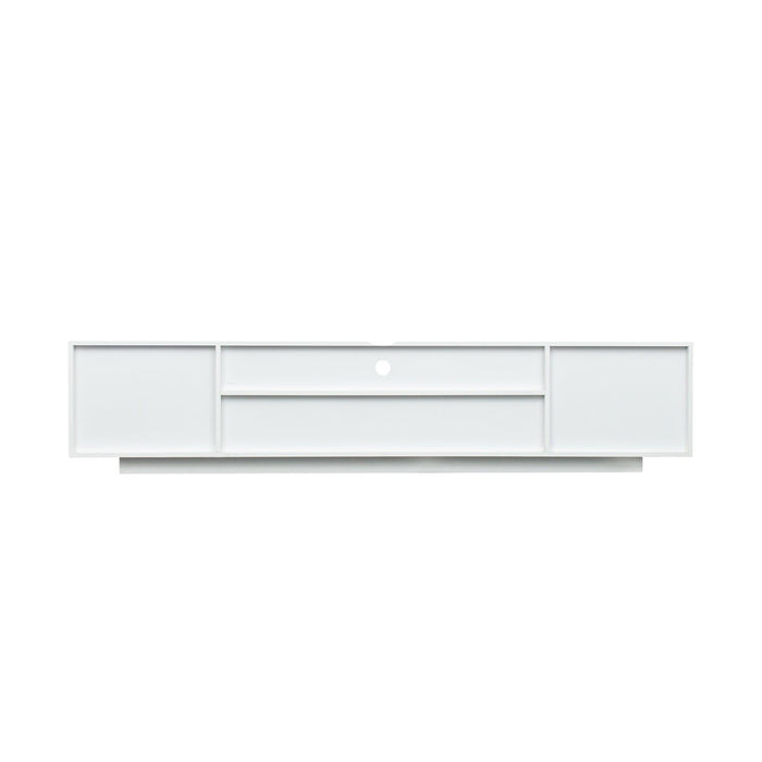 TV Cabinet Wholesale, White TV Stand with Lights,Modern LED TV Cabinet withStorage Drawers, Living Room Entertainment Center Media Console Table