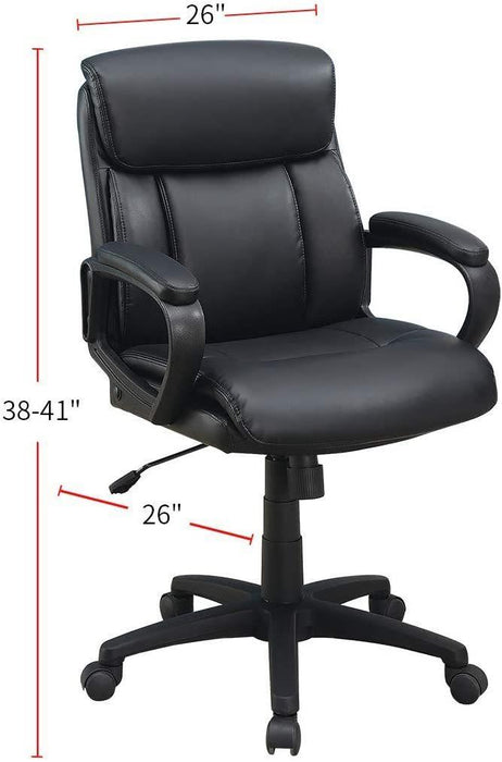 Classic Look Extra Padded Cushioned Relax 1pc Office Chair Home Work Relax Black Color