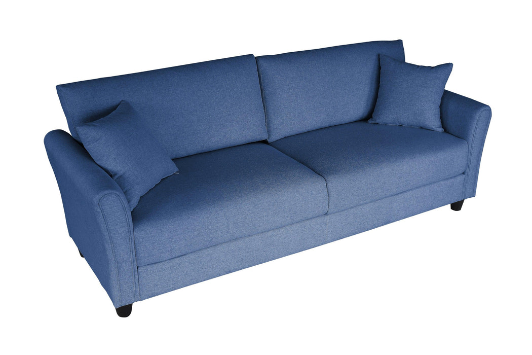 2042 Blue three-seat sofa, linen