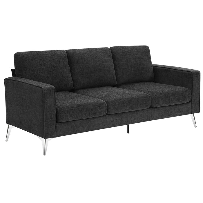 Modern 3-Piece Sofa Sets with Sturdy Metal Legs,Linen Upholstered Couches Sets Including 3-Seat Sofa, Loveseat and Single Chair for Living Room Furniture Set (1+2+3 Seat)