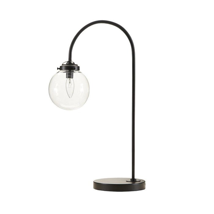 Venice Arched Metal Table Lamp with Glass Globe Bulb