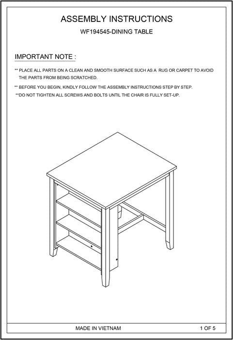 3 Piece Dining Table with Padded Stools, Table Set withStorage Shelf,Dark Gray