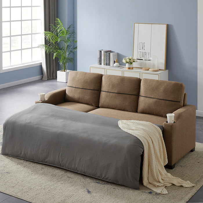 9191 Brown broachingStorage sofa