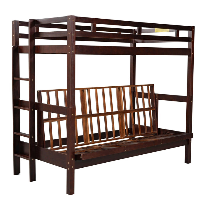 Twin over Full Convertible Bunk Bed - Espresso