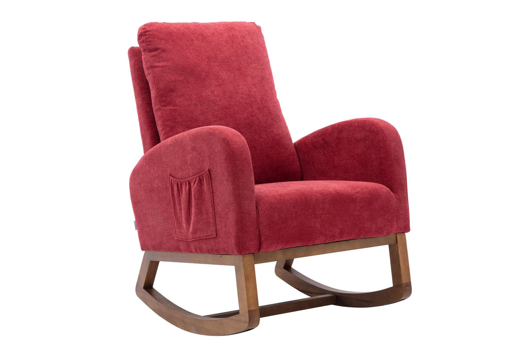 living  room Comfortable  rocking chair  living room chair  Red