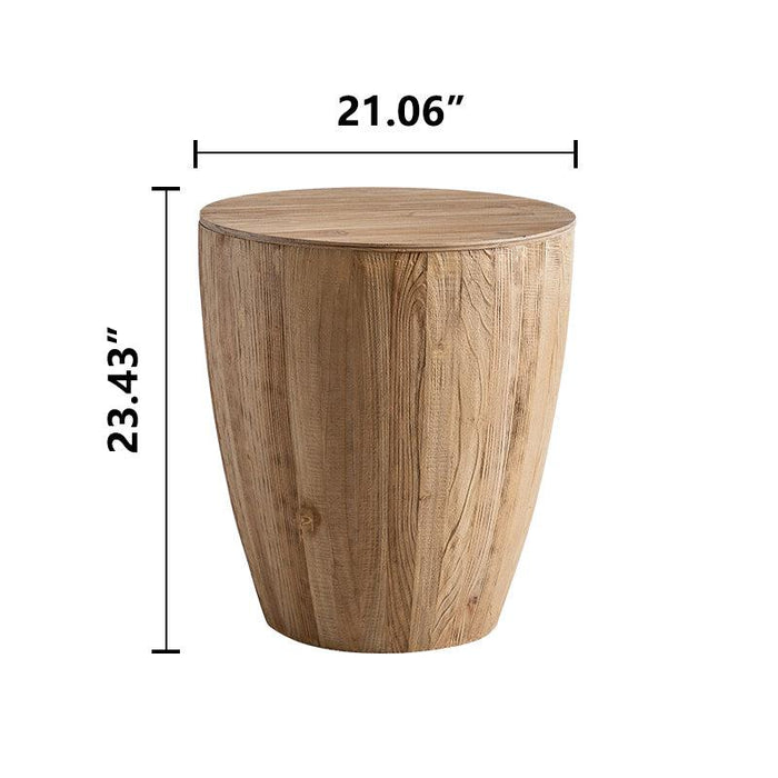 21.06"Vintage Style Bucket Shaped Coffee Table for Office, Dining Room and Living Room