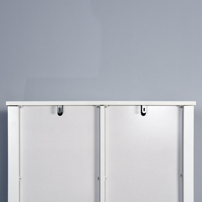 Over-the-ToiletStorage Cabinet, Space-Saving Bathroom Cabinet, with Adjustable Shelves and A Barn Door 27.16 x 9.06 x 67 inch