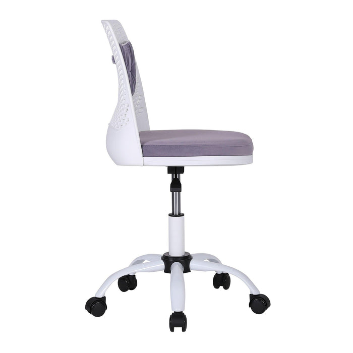 Office Task Desk Chair Swivel Home Comfort Chairs,Adjustable Height with ample lumbar support,White+Purple