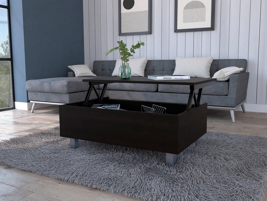 Tilton Rectangle Lift Top  Coffee Table Black Wengue