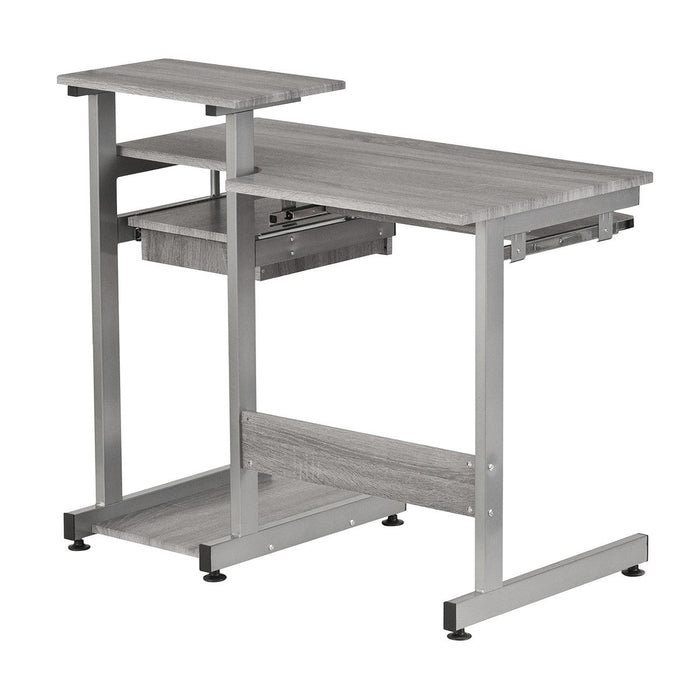 Techni Mobili Complete Computer Workstation Desk, Grey