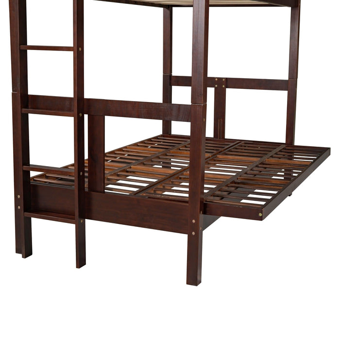 Twin over Full Convertible Bunk Bed - Espresso