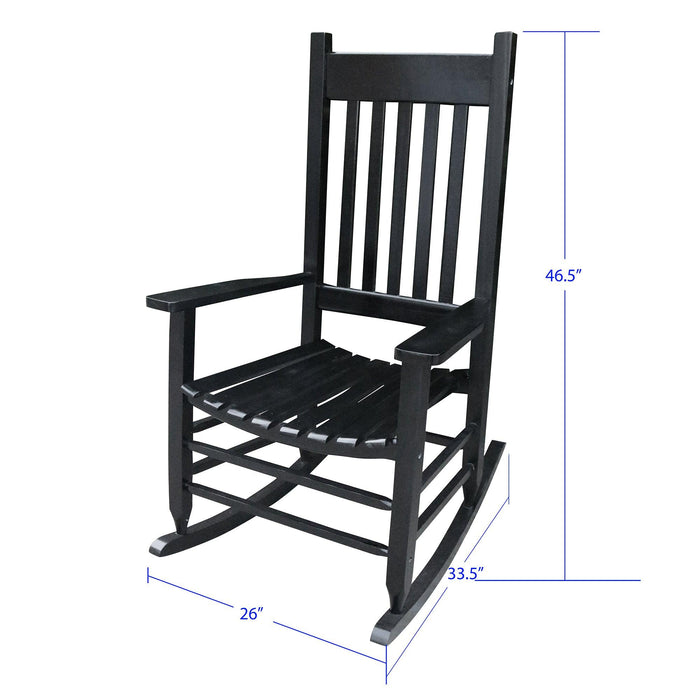 wooden porch rocker chair  Black