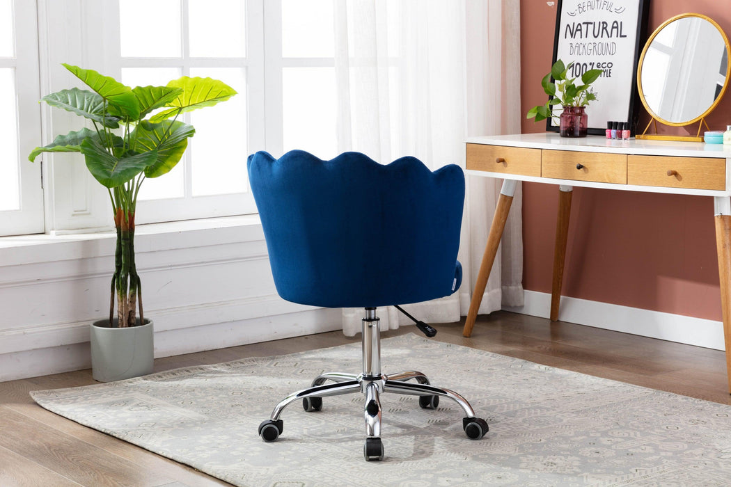 Swivel Shell Chair for Living Room/Bed Room,Modern Leisure office Chair  Blue