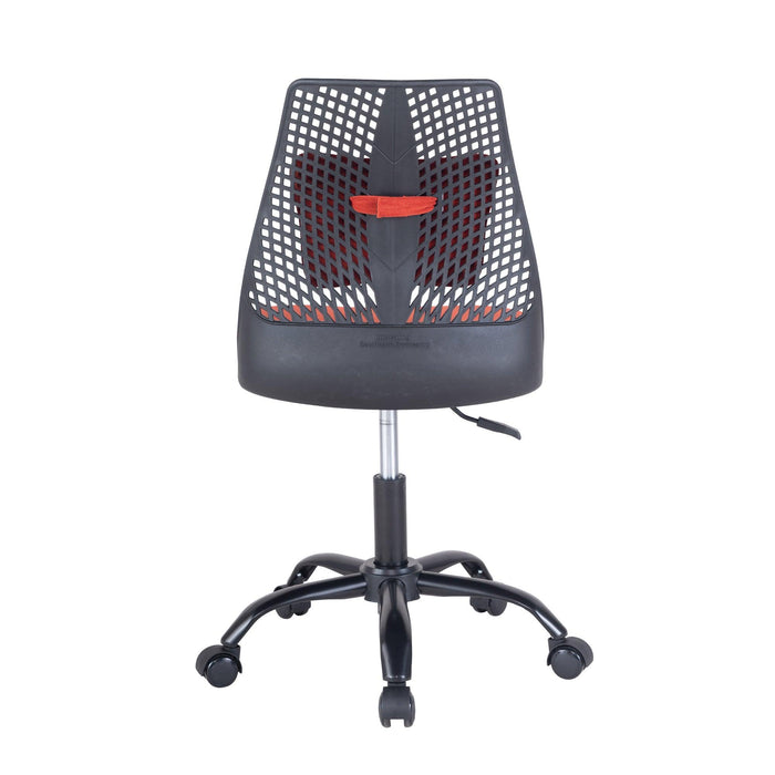 Office Task Desk Chair Swivel Home Comfort Chairs,Adjustable Height with ample lumbar support,Black+Red