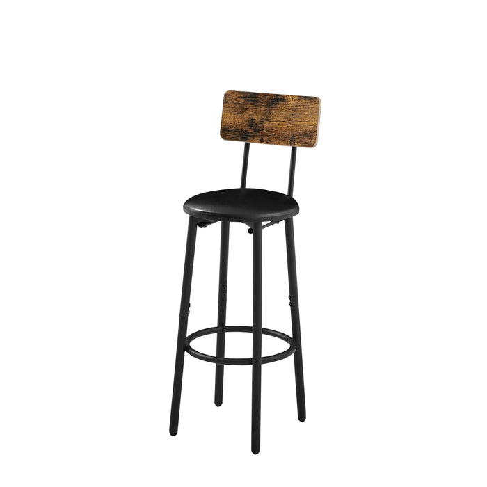 Bar Table Set with wine bottleStorage rack (Rustic Brown,47.24’’w x 15.75’’d x 35.43’’h)