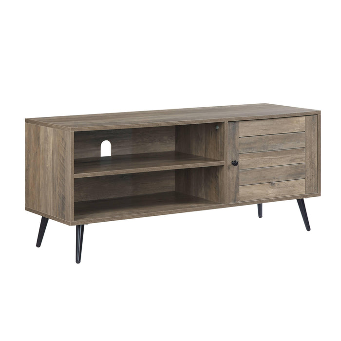 ACME Baina II TV Stand in Rustic Oak & Black Finish LV00746