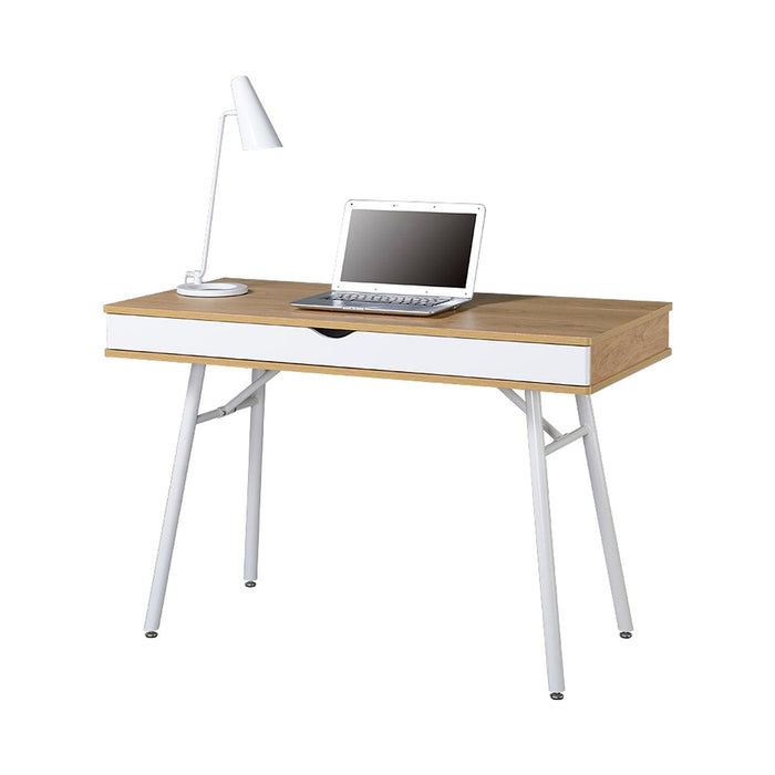 Techni MobiliModern MultiStorage Computer Desk withStorage, Pine