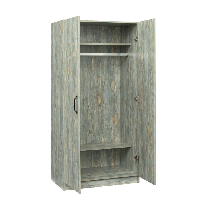 High wardrobe and kitchen cabinet with 2 doors,Grey