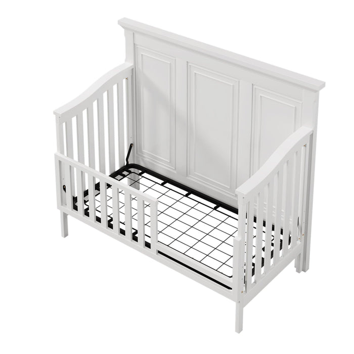 Toddler Bed Safety Guard Rails for Convertible Crib,White