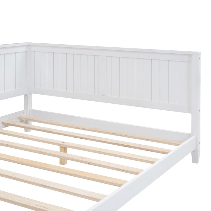 Full Size Wood Daybed/Sofa Bed, White