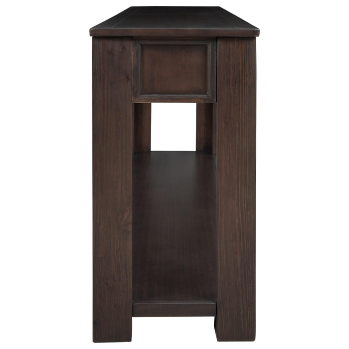 Console Table/Sofa Table withStorage Drawers and Bottom Shelf for Entryway Hallway(Espresso)