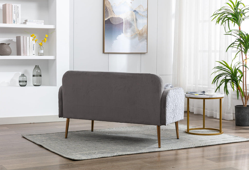 Velvet  Sofa , Accent sofa .loveseat sofa with metal feet