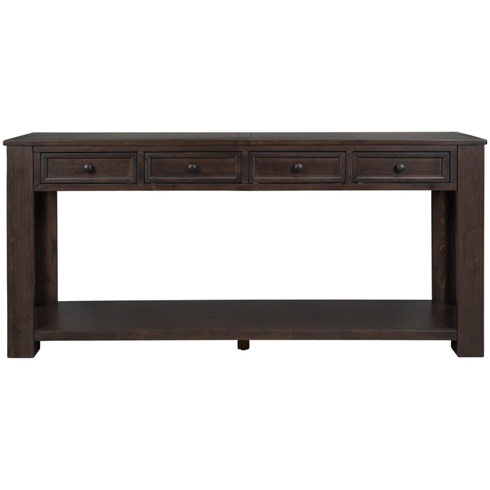 Console Table/Sofa Table withStorage Drawers and Bottom Shelf for Entryway Hallway(Espresso)