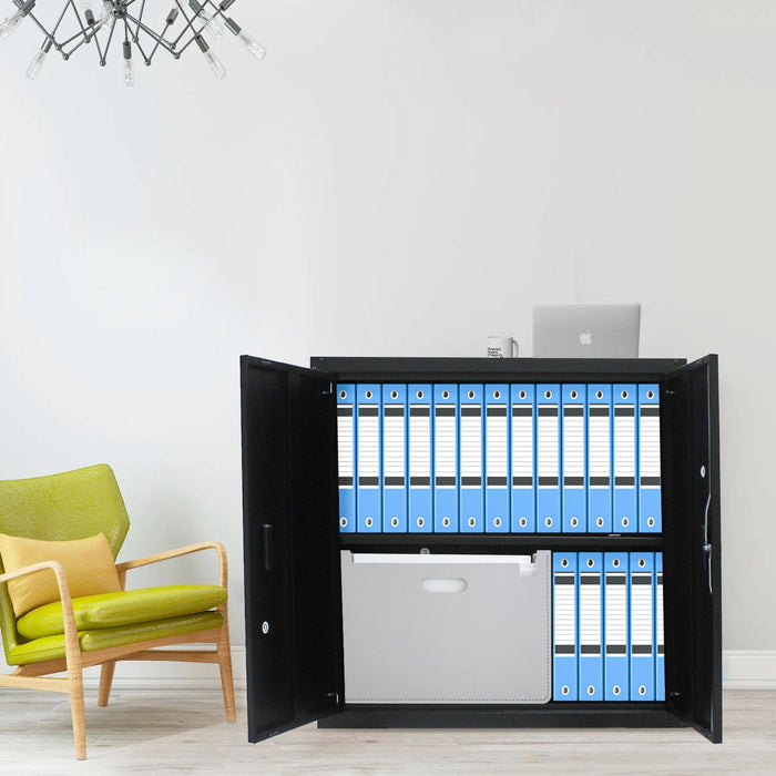 MetalStorage Cabinet with Locking Doors and One  Adjustable Shelves