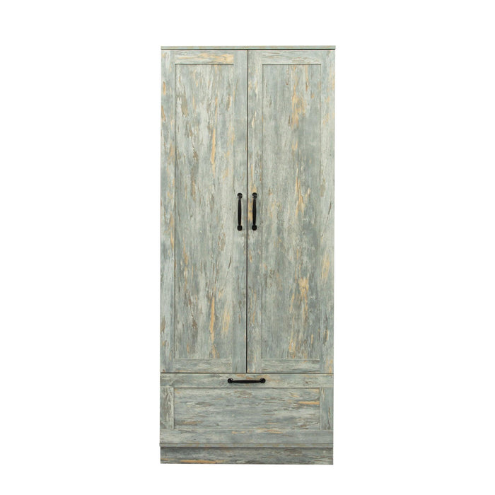 High wardrobe and kitchen cabinet with 2 doors,Grey