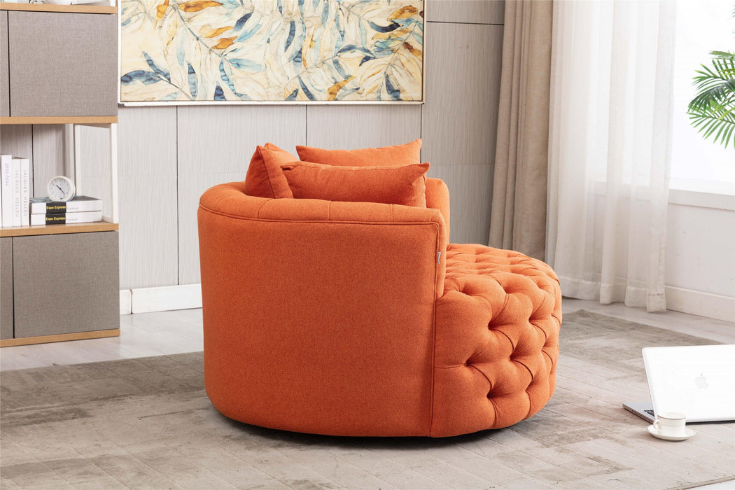 Modern  Akili swivel accent chair  barrel chair  for hotel living room /Modern  leisure chair Orange