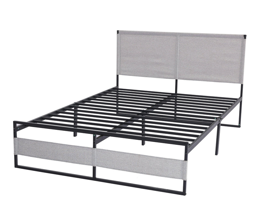 V4 Metal Bed Frame 14 Inch King Size with Headboard and Footboard, Mattress Platform with 12 InchStorage Space