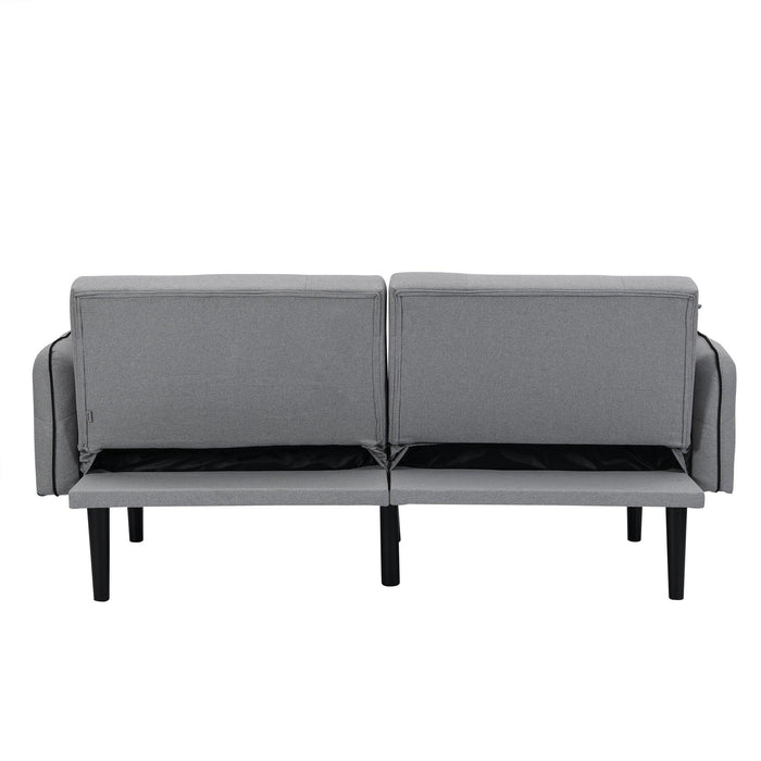 Folding Ottoman Sofa Bed with stereo（Gray）