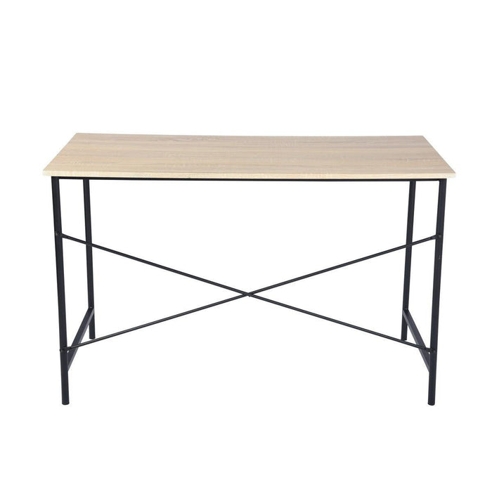 47.2“W x 23.6”D x 29.6“H Metal Frame Home Office Writing Desk - Oak & Black