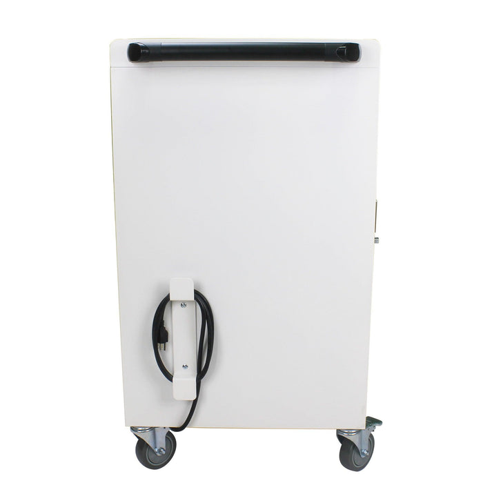 Mobile Charging Cart and Cabinet for Tablets Laptops 30-Device With Combination Lock(White)