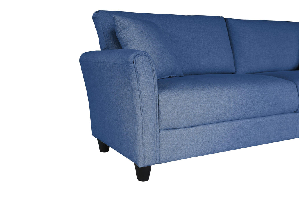 2042 Blue three-seat sofa, linen