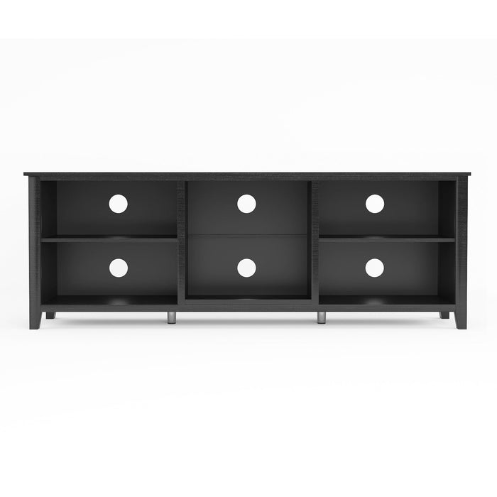 TV StandStorage Media Console Entertainment Center,Tradition Black,wihout drawer