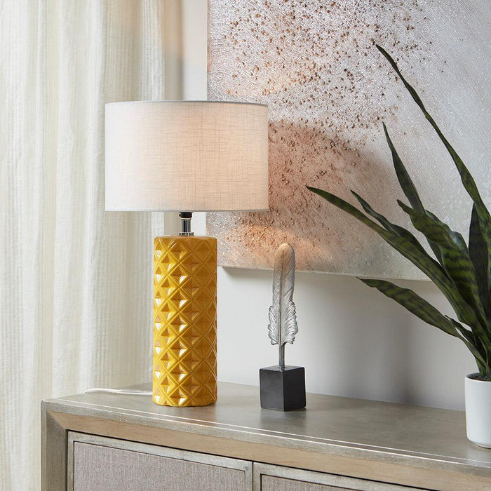 Macey Geometric Ceramic Table Lamp