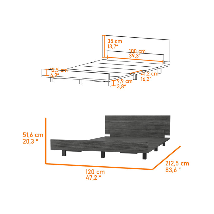 Nimmo Twin Bed Frame Smokey Oak