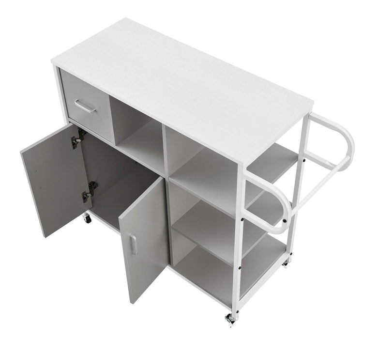 KITCHStorage cabinet GRY, move with roller..