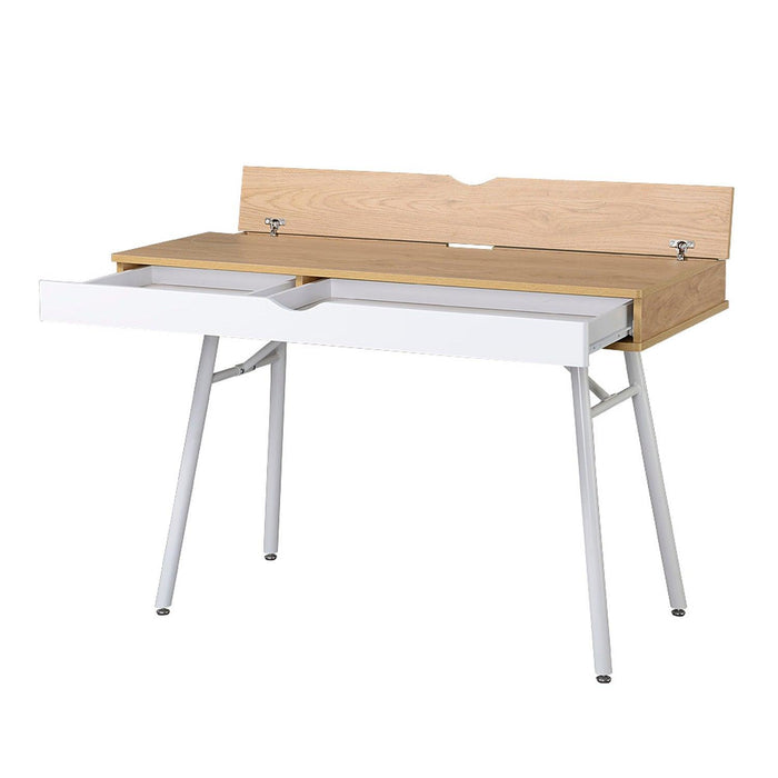 Techni MobiliModern MultiStorage Computer Desk withStorage, Pine