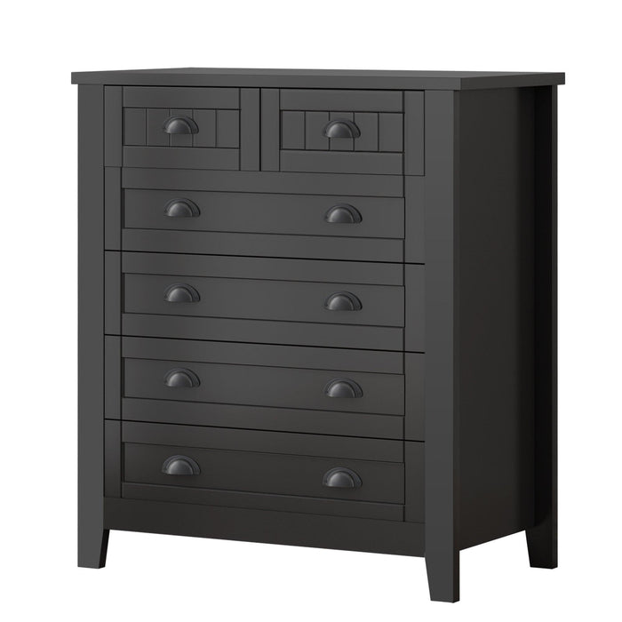 DRAWER DRESSER CABINET，BAR CABINET, storge cabinet, lockers, retro shell-shaped handle, can be placed in the living room, bedroom, dining room, black