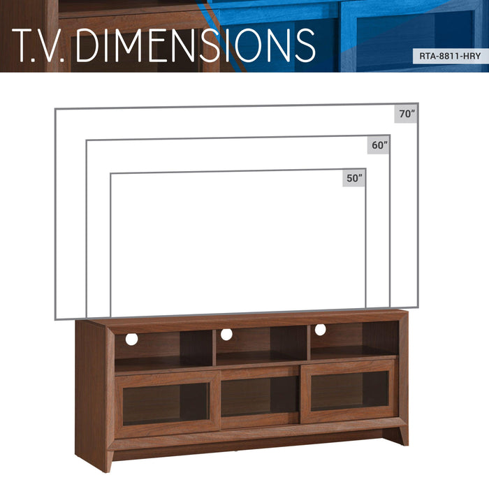 Techni MobiliModern TV Stand withStorage for TVs Up To 60", Hickory