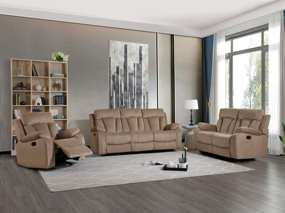 Global United Transitional Microfiber Fabric Sofa