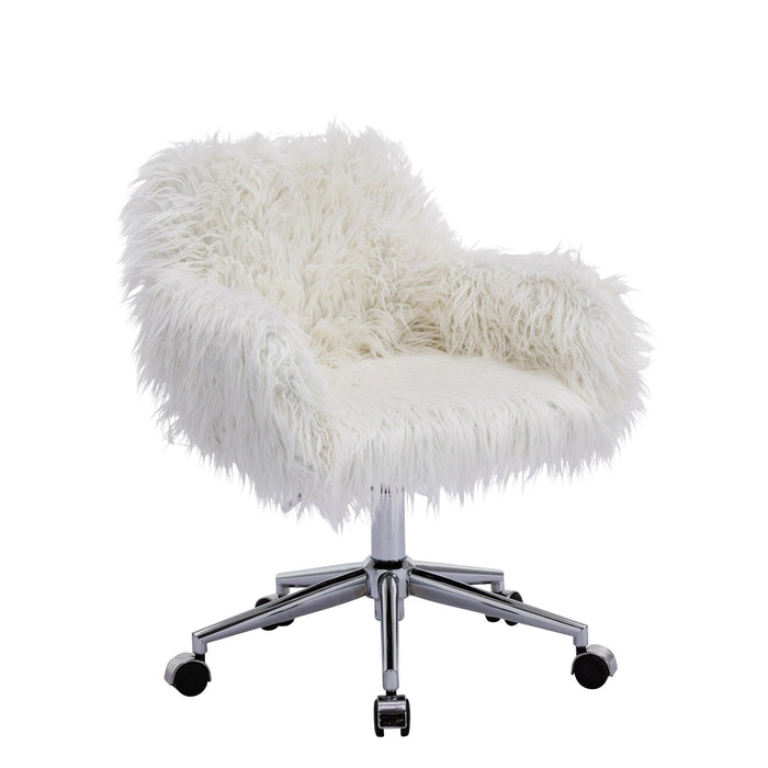 Modern Faux fur home office chair, fluffy chair for girls, makeup vanity Chair